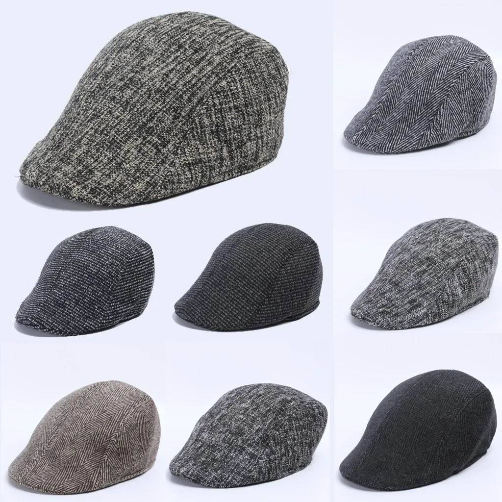 Женский осенне зимний теплый шерстяной берет однотонная Бейсболка для женщин