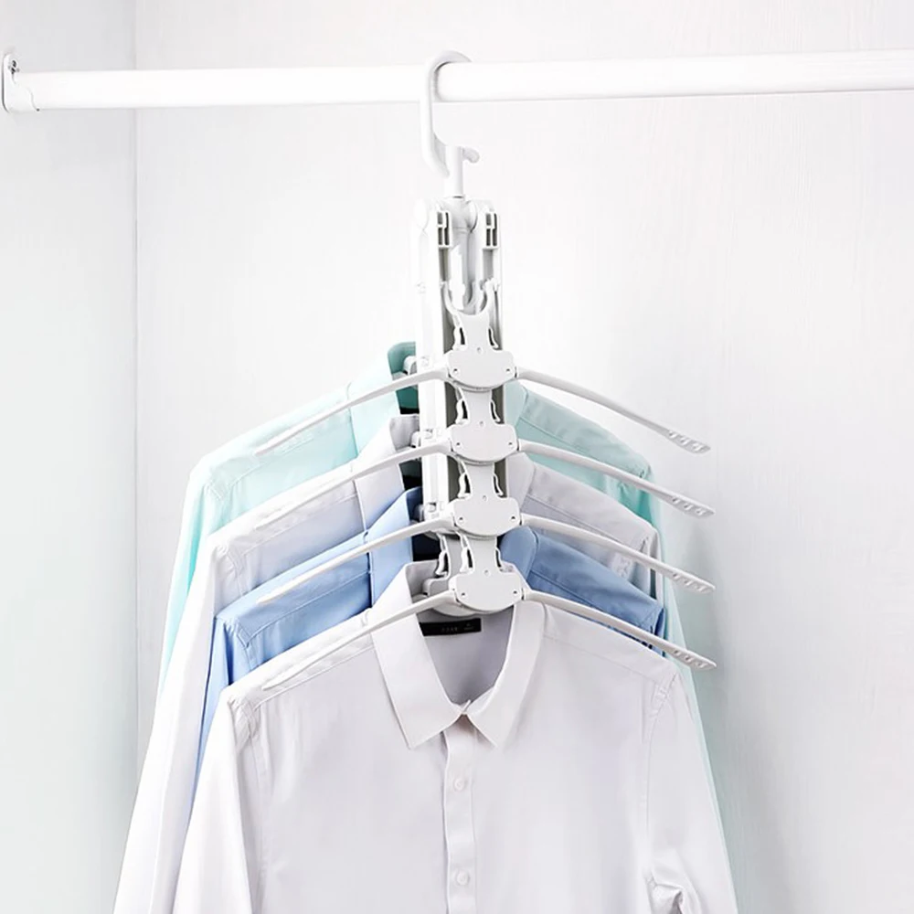 

360 Degree Hook Clothes Hanger Foldable Magic Hangers 8 Hole Clothing Holder