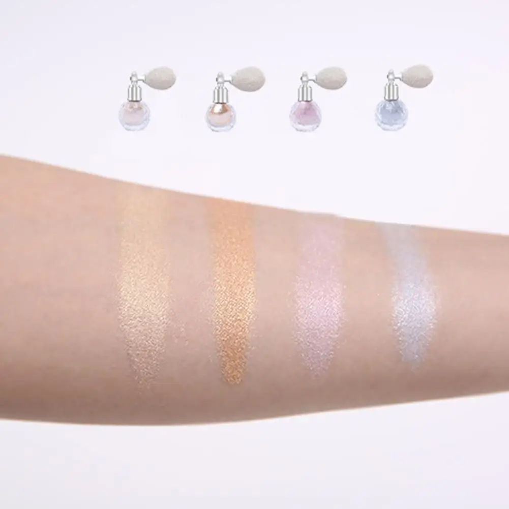 Новинка 4 цвета свободная пудра для лица тени век высокий светильник спрей тела