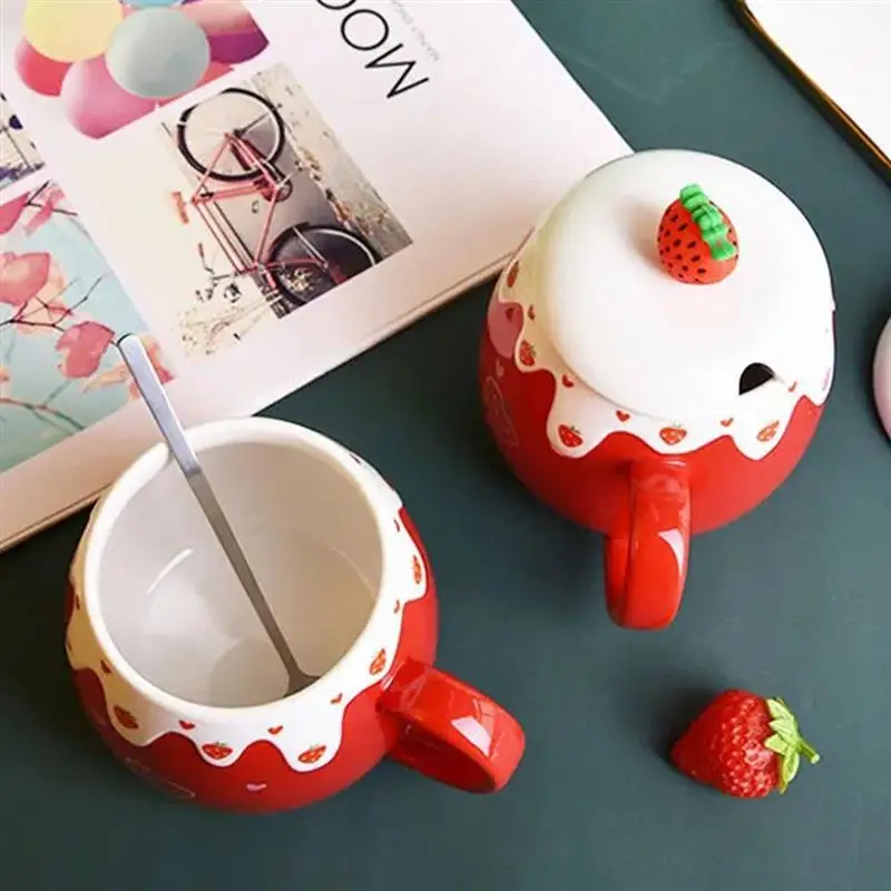 Кружка Керамическая с крышкой 400 мл | Дом и сад