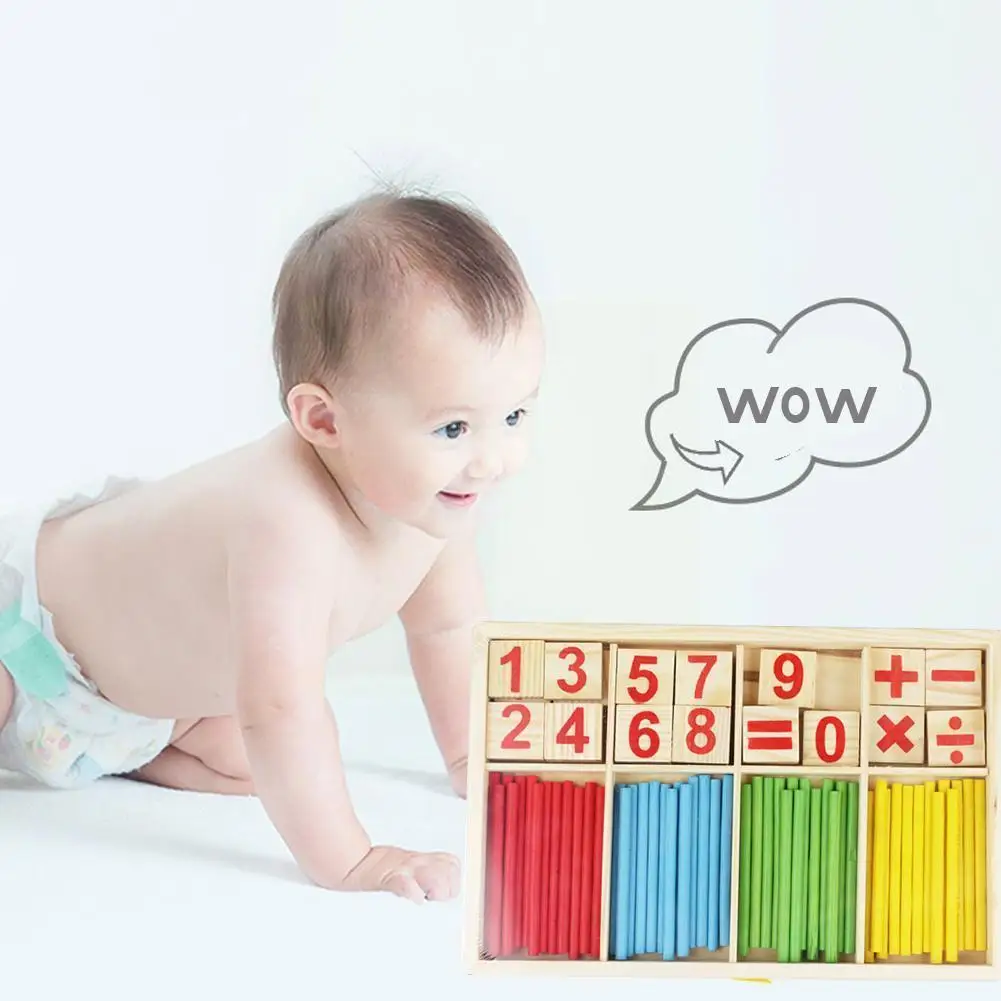 

Montessori Education Mathematics Math Toys Arithmetic Preschool For Kids Spindles Wooden Children Counting Toys Educational N2F2