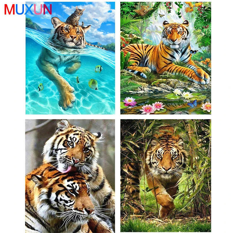 5D полная дрель Алмазная картина животное Зодиак тигр вышивка 3D мозаика украшение