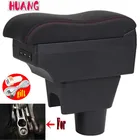 Подлокотник для Renault Dacia Duster 2 2010-2015, центральная консоль, контейнер для хранения, держатель для чашки, из искусственной кожи USB