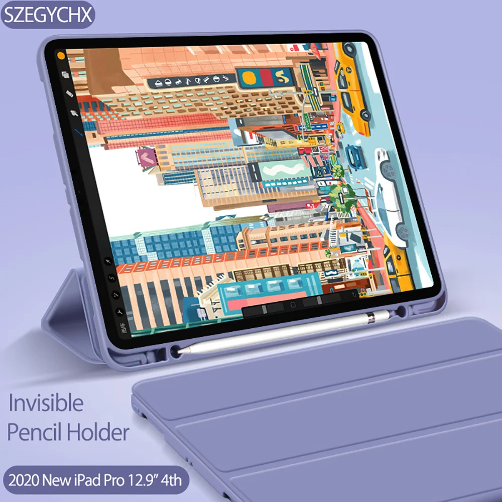 

Чехол 2021 для iPad Pro 11 12,9 4-го поколения, чехол-карандаш с быстрой зарядкой, 2020, 2021