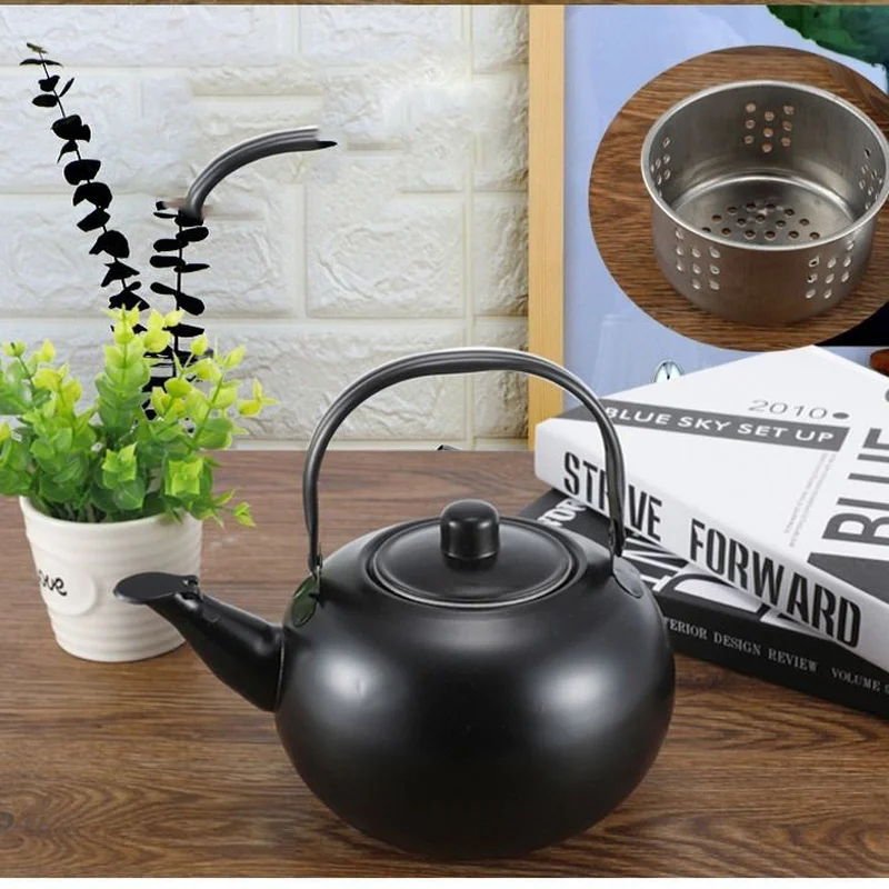 

Stainless Steel Thick Teapot Handle Pot Wine Teapot with Filter Linglong Pot Hotel Hotel Home Kettle Stainless Steel Teapot