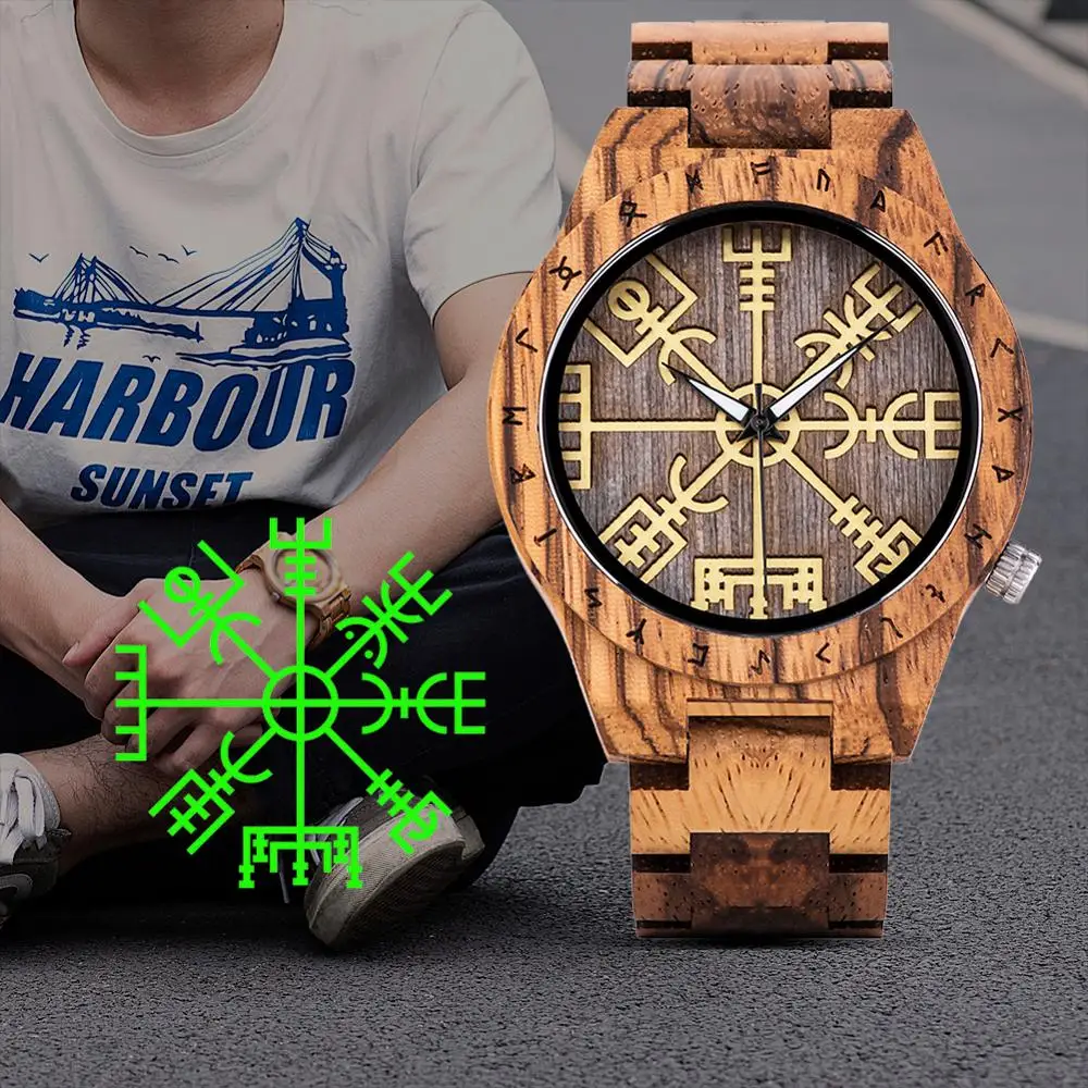 Мужские деревянные часы ручной работы reloj hombre BOBO BIRD круглые с золотым рулем Awe или