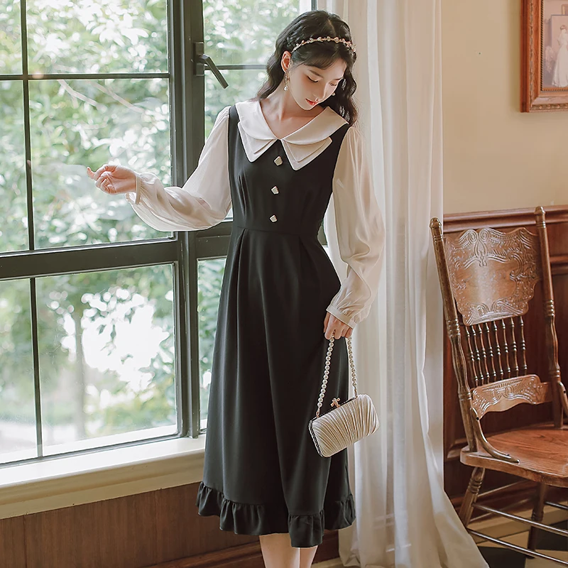 

Женское платье с рукавами-фонариками, элегантное легкое платье в стиле ретро