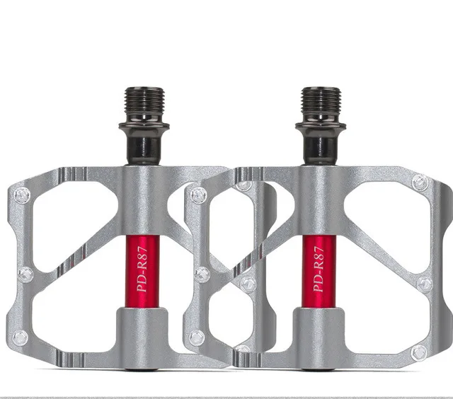 R87-ROAD-silver PROMEND велосипедные педали для горной дороги, велосипедные педали, нескользящий ультра-светильник, алюминиевый сплав, 3 шариковых подшипника, велосипедные педали, mtb Аксессуары - Цвет: R87-ROAD-silver