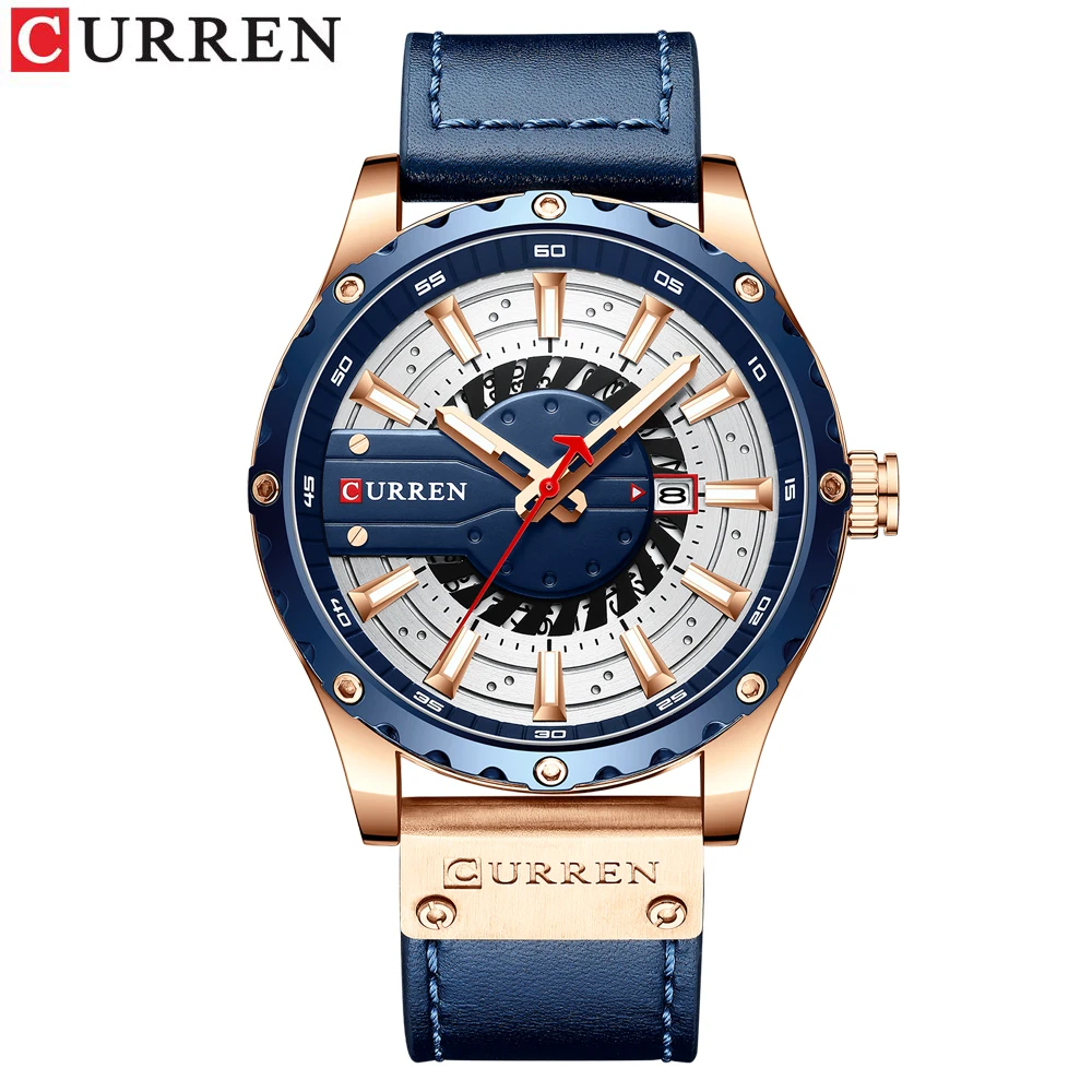 

2020 CURREN Mens Watches Waterproof Top Brand Luxury Calendar Male Watch men Leather Sport Military Wristwatch Dropshipping New