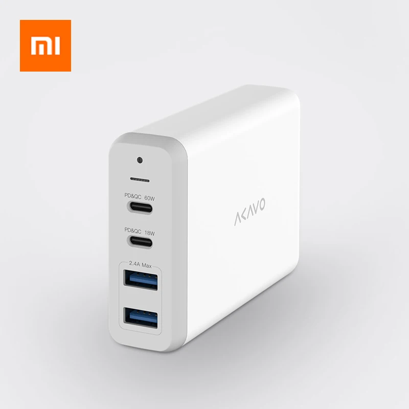 Оригинальное многопортовое зарядное устройство Xiaomi AKAVO F1 75 Вт супер мощность C