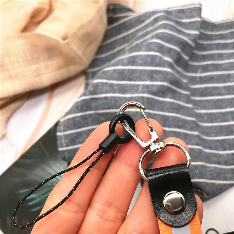 Однотонный светоотражающий шнурок в полоску для ключей держатель USB