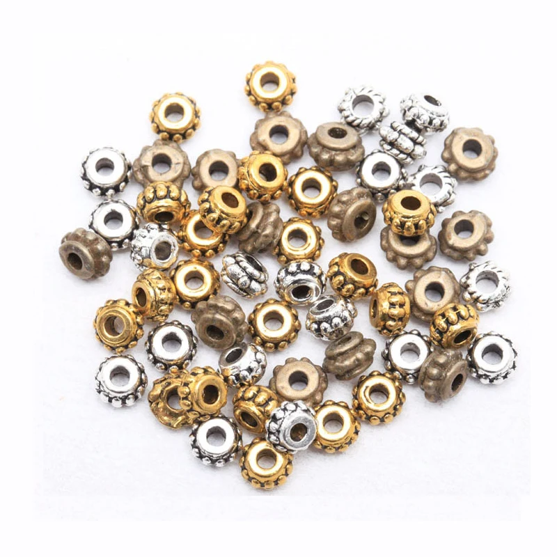 150 шт. металлические бусины в форме цветка для рукоделия |