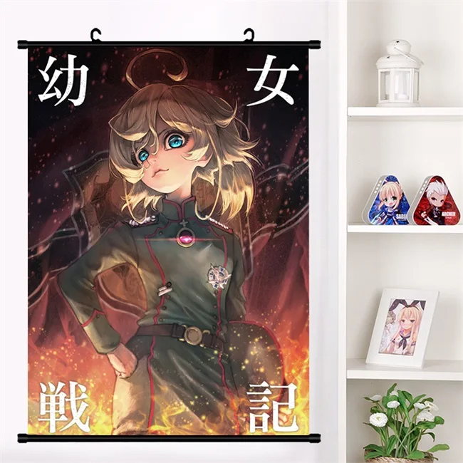Аниме Youjo Senki Saga of Tanya the Evil Tanya Degurechaff настенный плакат с прокручивающейся стенкой Otaku коллекция домашнего декора - Цвет: R
