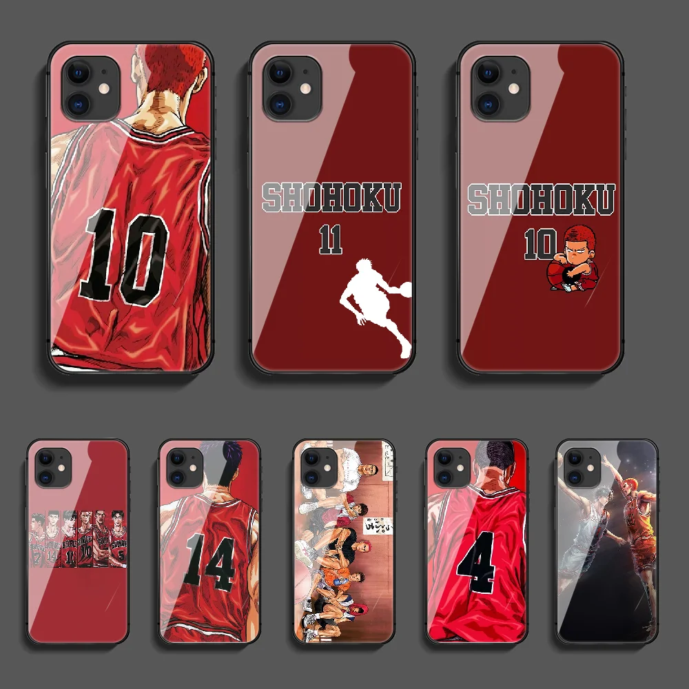 

Slam Dunk Sakuragi Phone Tempered Glass Case Cover For Iphone 5 6 7 8 11 12 5S 6S X Xr XS Se Max Plus Pro Mini Bumper Back Coque