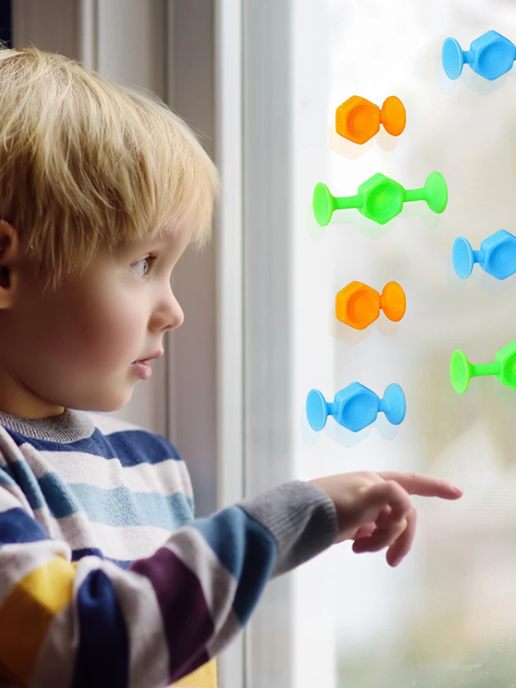 

Darts Sucker Game Children Pop Little Suckers Silicone Building Blocks Model Interactive Sucker Construction Educational Toy