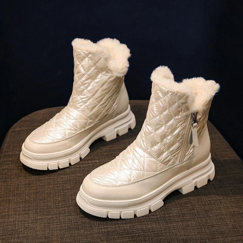 

Women's Snow Boots 2021 New Winter High-top Plus Velvet Thick Warm Cotton Shoes Waterproof And Non-slip