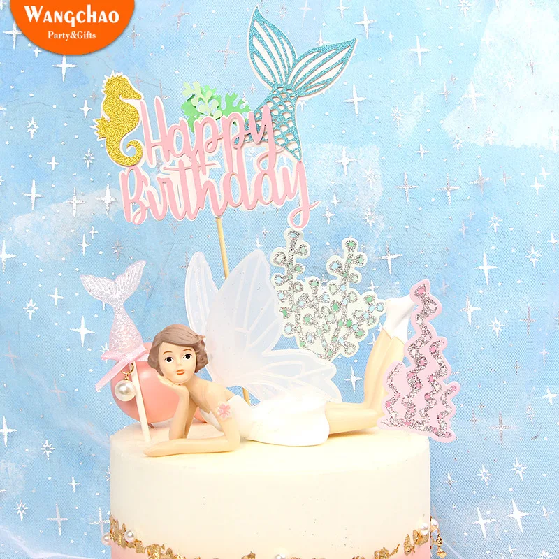 Красочная тема для торта русалка сделай сам рыбий хвост летнее украшение детское