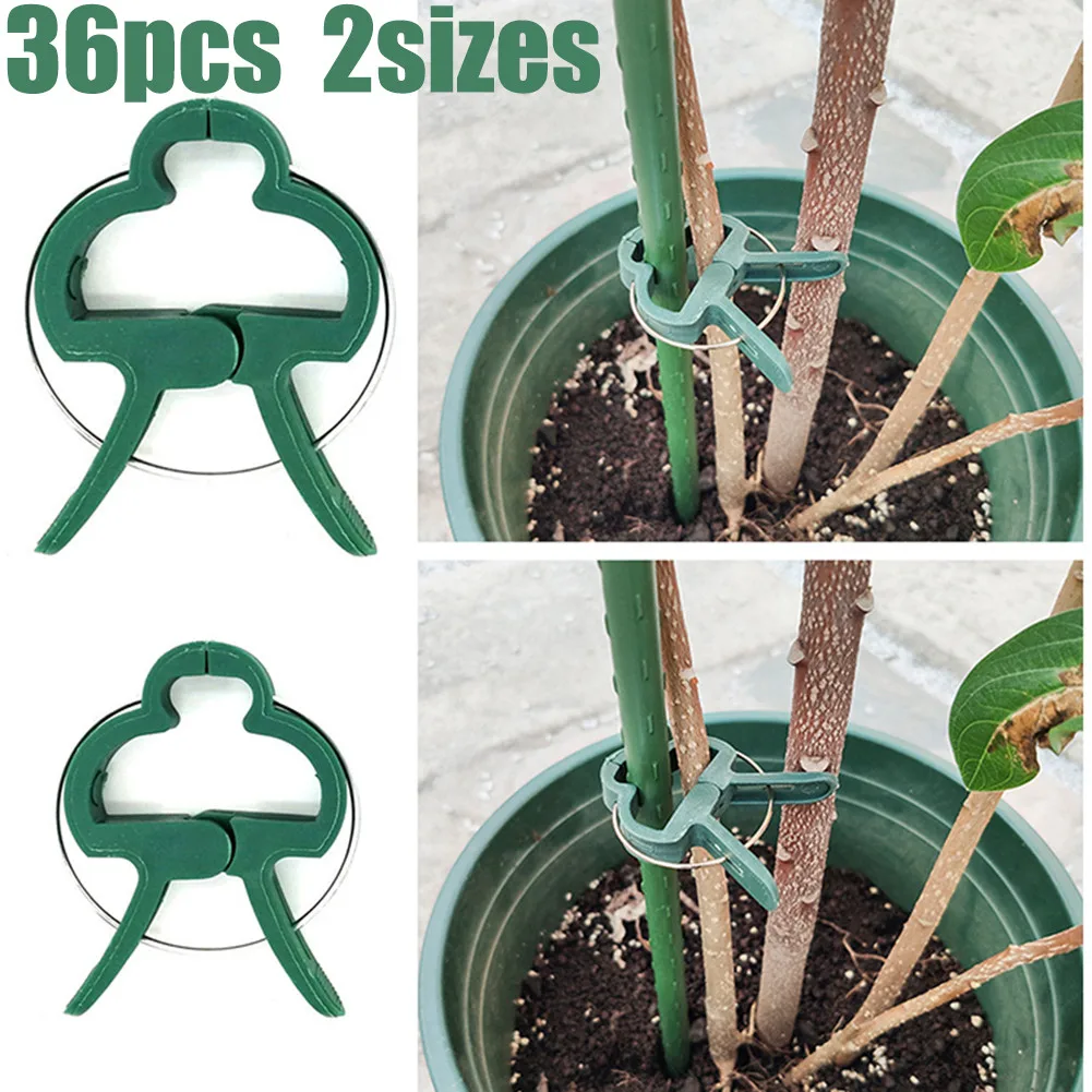 

36pcs S/L Garden Plant Support Clips Adjusting Gripper Plastic Clips Flower Vegetable Fixing Buckle For Climbing Plant Vine