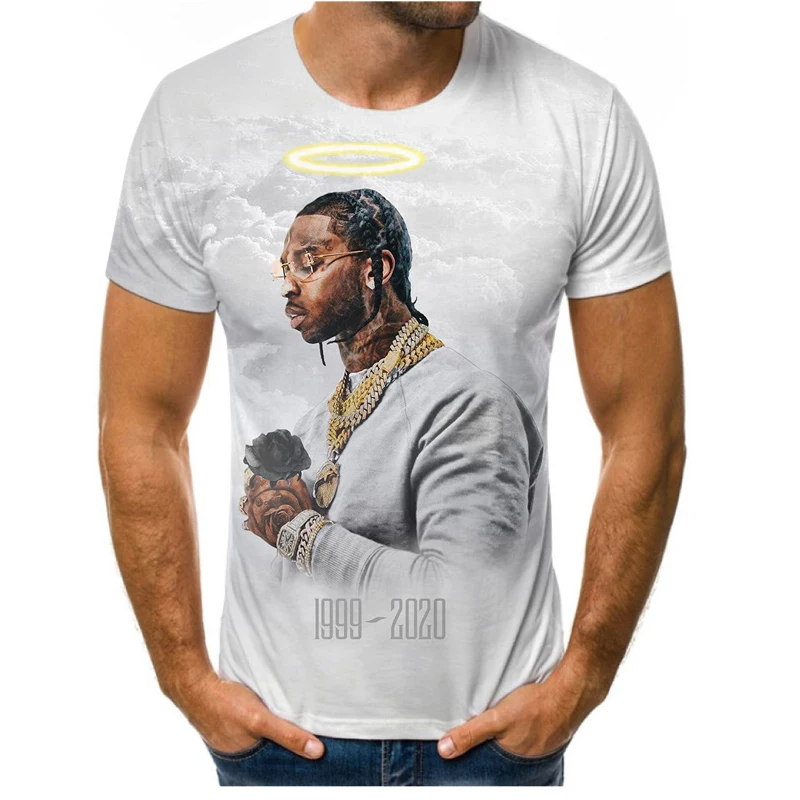 

2021 summer men's 3D printed gorgeous sketch T-shirt is fashionable and comfortable, sports short sleeve XXS-6XL