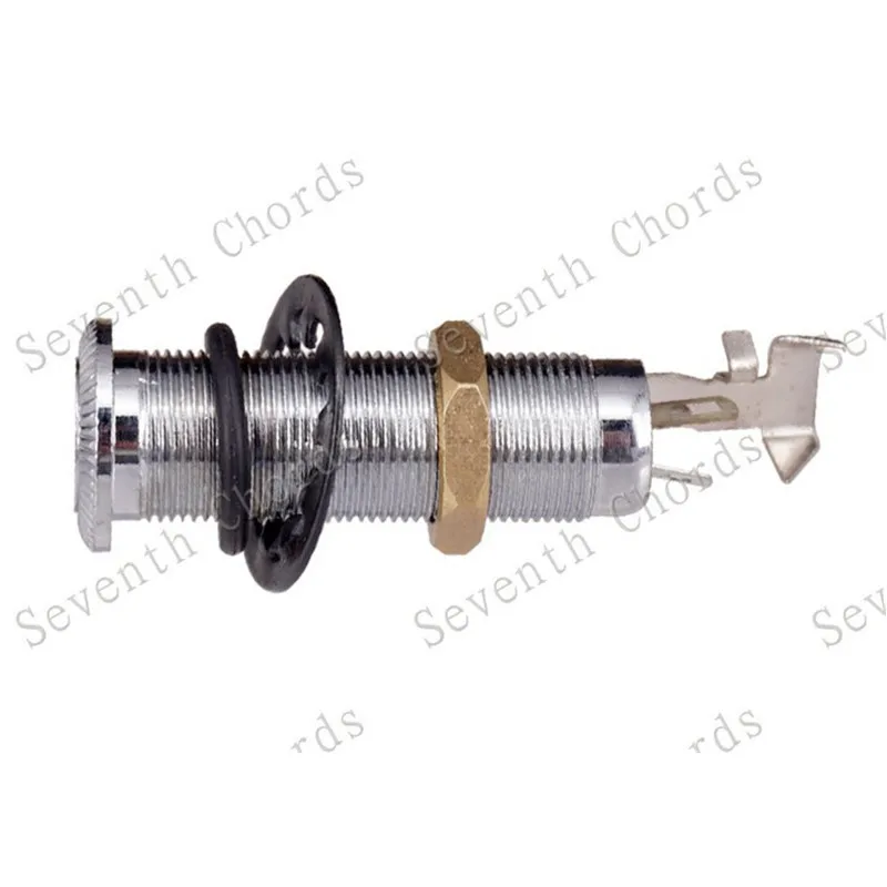 1pcs 635mm 14 messing gewinde zylinder bass gitarre jack pickup ausgang eingang steckdose für elektrische gitarre zubehör teile free glob