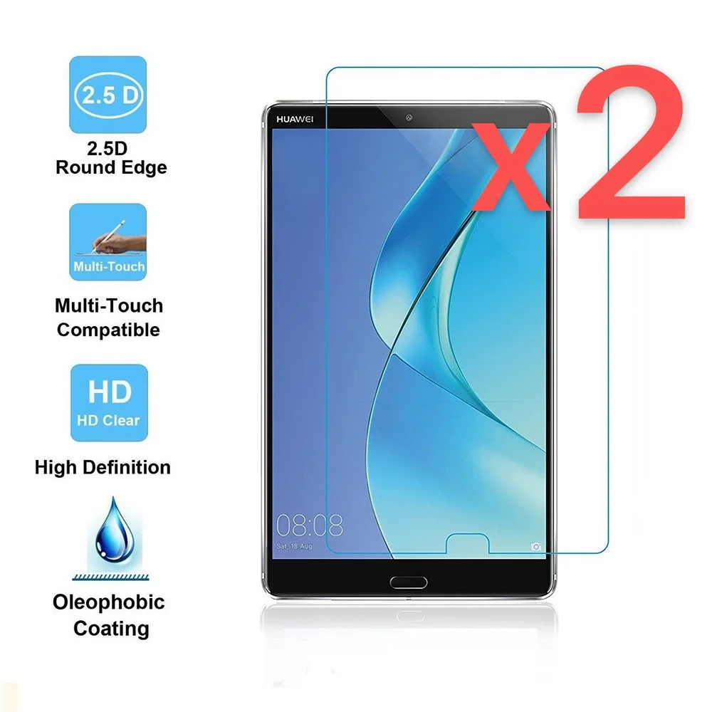

2Pcs Tablet Tempered Glass Screen Protector Cover for Huawei MediaPad M5 8.4 Inch Full Coverage Explosion-Proof Protective Film