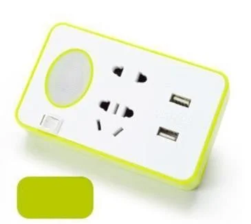 Green 3 года гарантии светодиодный Ночной светильник с двумя USB портами, Порты и разъёмы телефон Зарядное устройство ввиде штепсельной вилки Беспроводной розетка настенный светильник с держатель мобильного телефона - Тип: Green