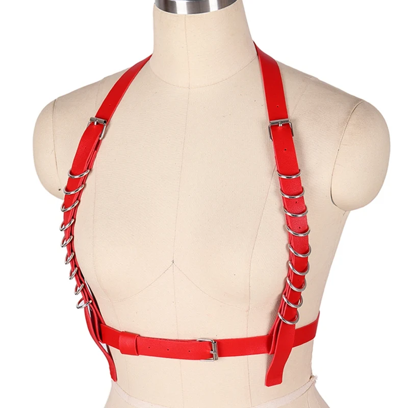 Женский кожаный ремень безопасности клетка бюстгальтер женское белье панк