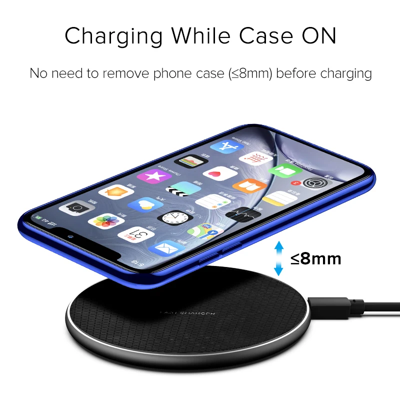Фото Беспроводное зарядное устройство SUPTEC для iPhone 11 Pro XS Max X 10 Вт беспроводная зарядная Беспроводное зарядное устройство SUPTEC для iPhone 11 Pro XS Max X 10 Вт беспроводная зарядная
