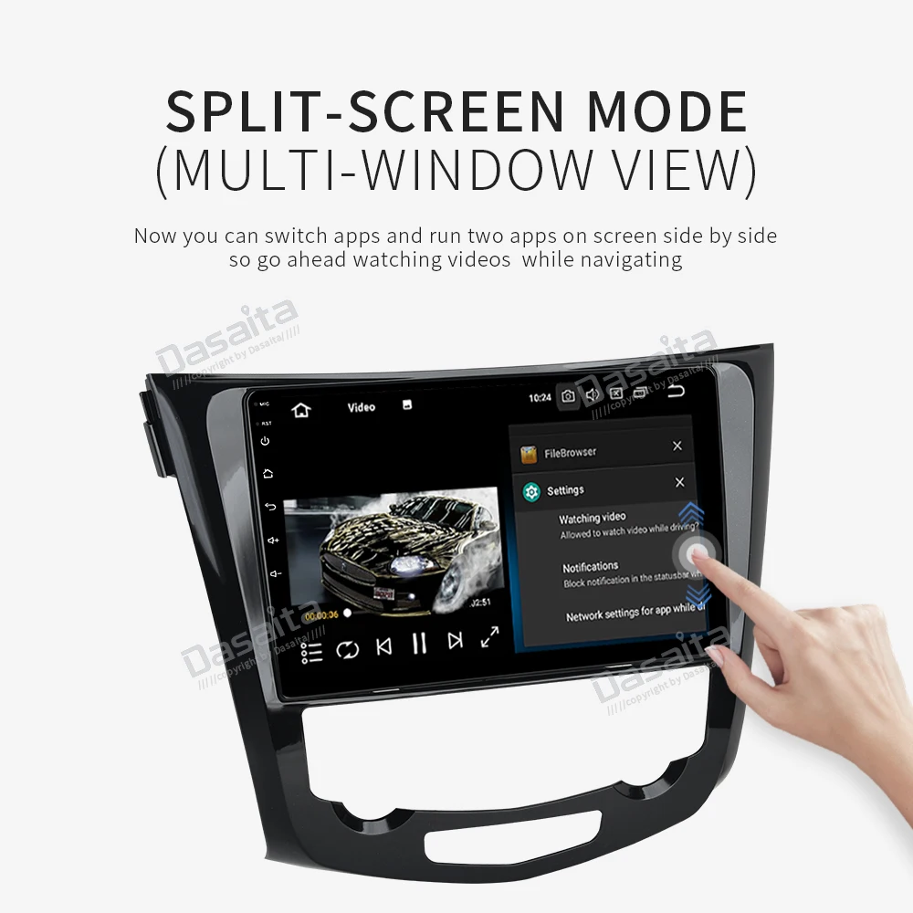 10," ips Android 9,0 Автомобильный мультимедийный плеер для Nissan X-Trail Qashqai автомобиль радио gps 8-ядра, 4 Гб Ram, TDA7850