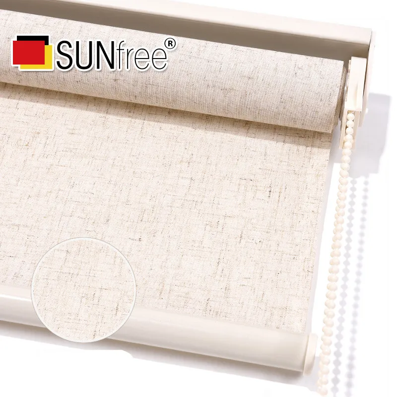 SUNFREE затемненные жалюзи из льняной ткани навес теплоизоляция офисная гостиная