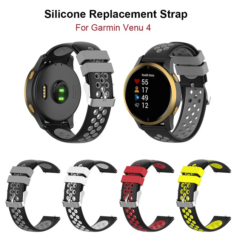 Мягкий силиконовый спортивный ремешок для наручных часов Garmin Venu Fenix 5S Amazfit GTS Galaxy