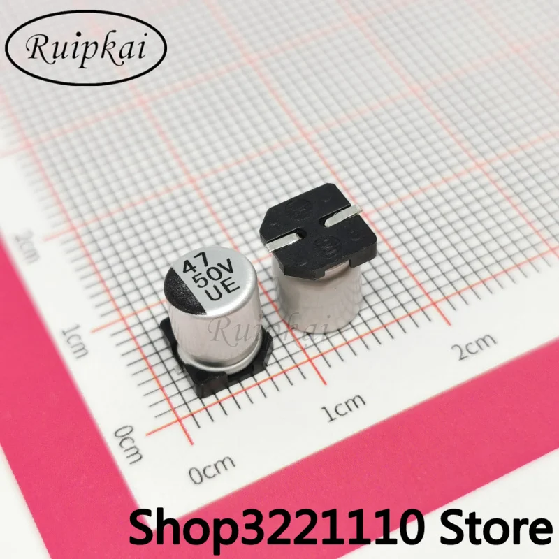 50 шт. алюминиевый электролитический конденсатор с низким сопротивлением 47 мкФ Ф