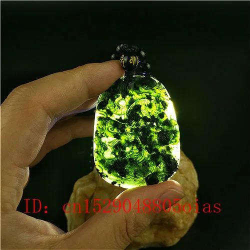 Сертифицированный китайский натуральный черный зеленый Нефритовый дракон