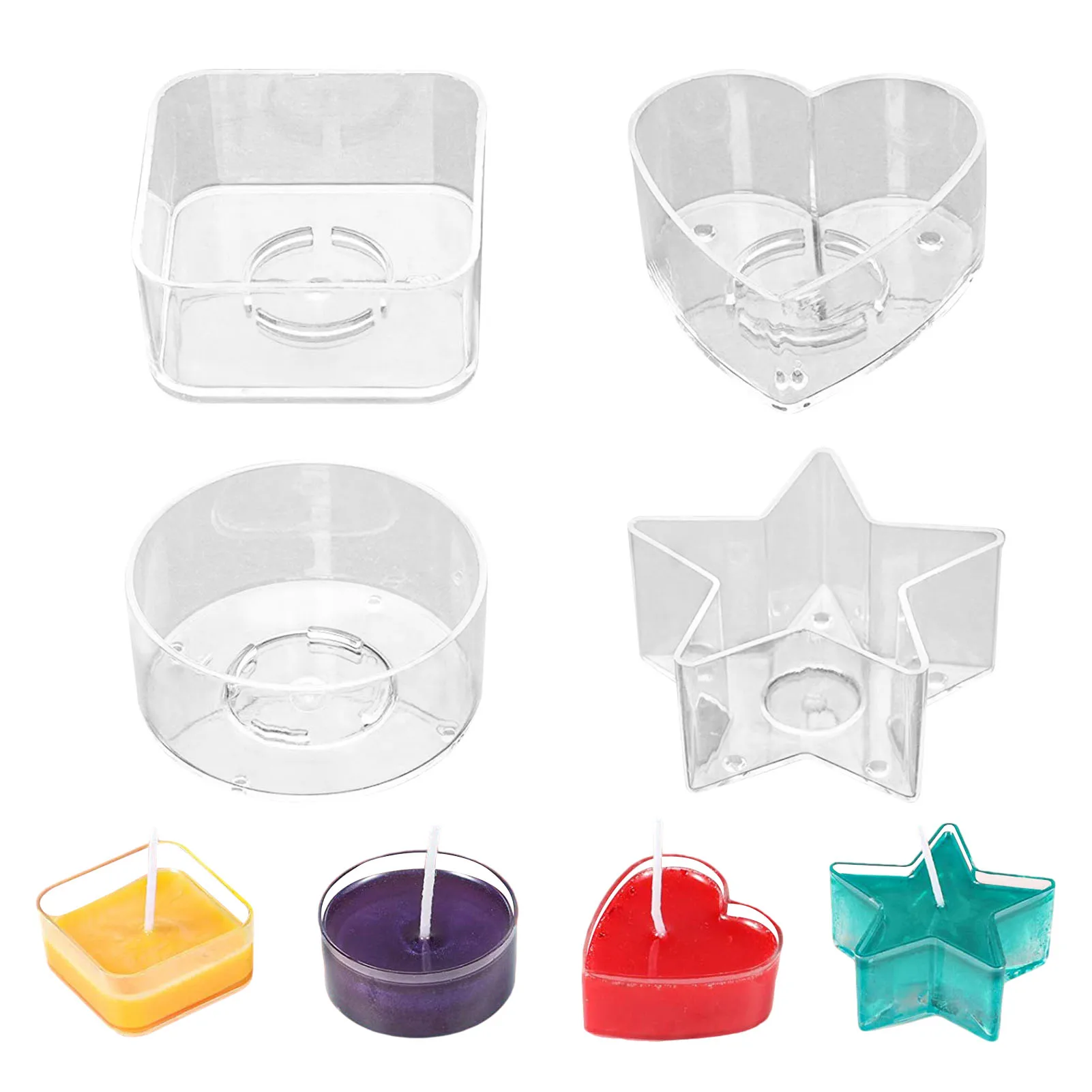 

2021 Handicraft Candle Container Styled Shaped Transparent Holder DIY Handmade Making Aromatherapy Candle Material Supplies