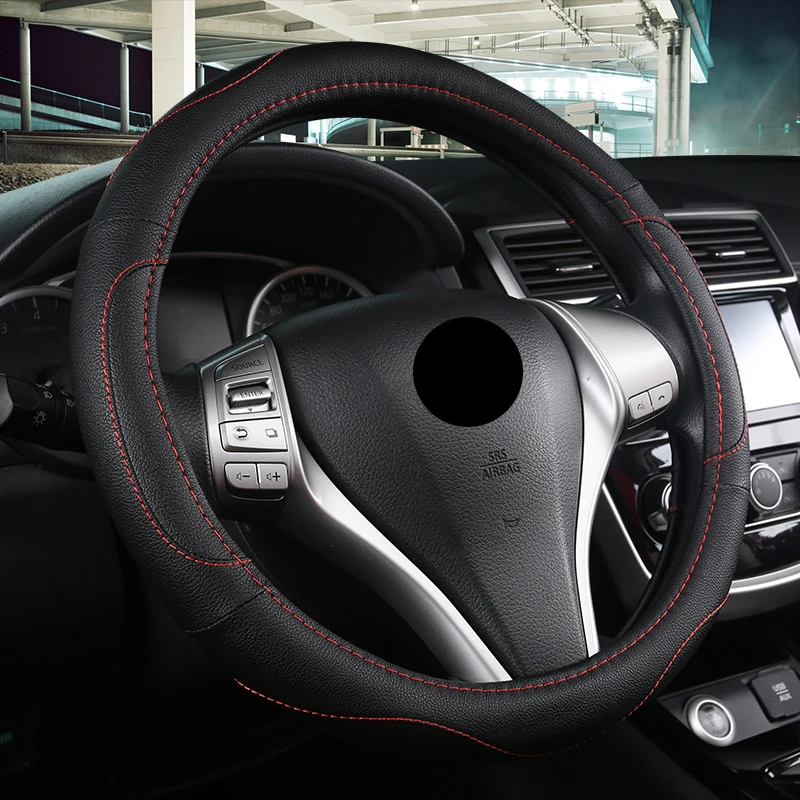 Чехол рулевого колеса автомобиля DERMAY для Nissan Versa Almera Primera Tiida Terrano Qashqai J10 350z патруль