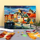 Вышивка крестиком 11CT Old Sea Front с предварительной печатью, полный комплект, вышивка своими руками, DMC нитки, ручная роспись, шитье, рукоделие, игла