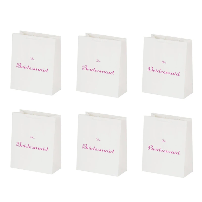 Новинка 6 шт. большие бумажные сумки для свадебной вечеринки подарочные подружки