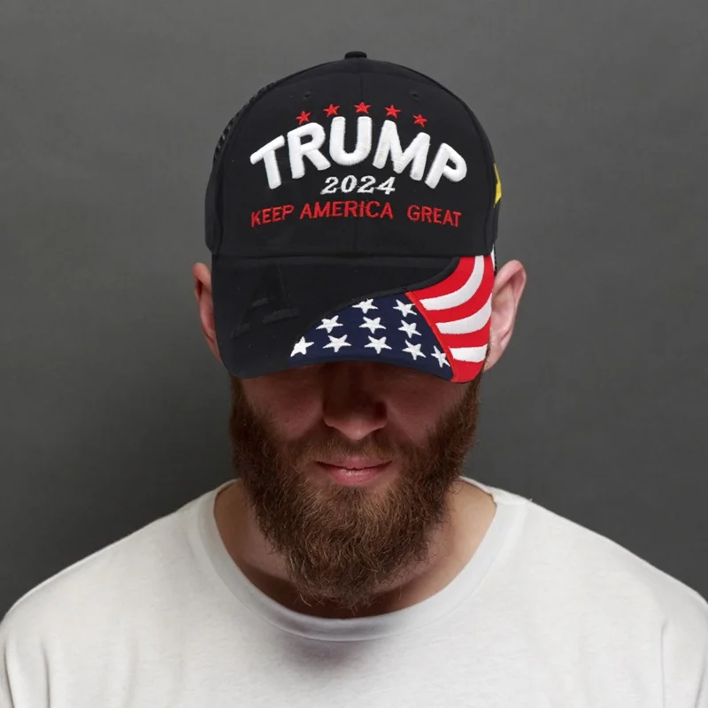 

Black Donald Trump 2024 Cap USA Baseball Caps Keep America Great Snapback President Hat 3D Embroidery Wholesale Drop Shipping A+