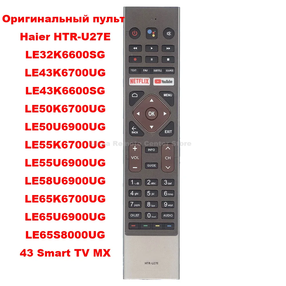 Htr-u27e para Haier Original Controle Remoto Smarttv Le32k6600sg Le43k6700ug Le50k6700ug Le50u6900ug Le55k6700ug Le65s8000ug Voz