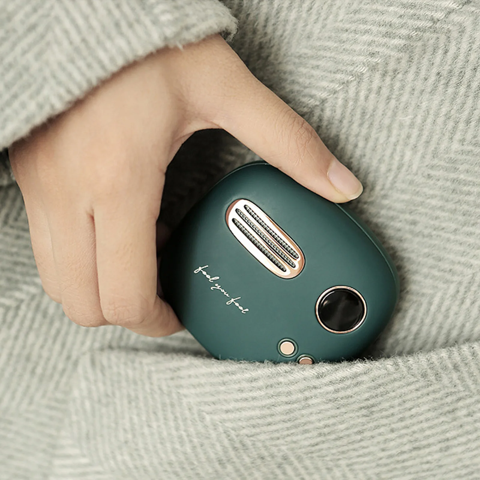 

Charging Hand Warmer retro hand warmer power bank digital display powerbank USB heater 2 side warm for travel home