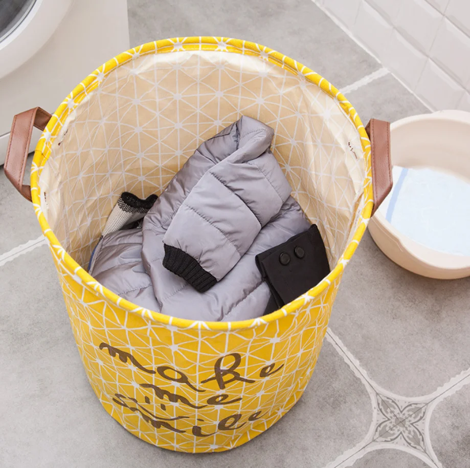 Льняная Большая вместительная корзина для хранения игрушек с героями