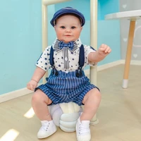bebes 60cm reborn baby toddler boy maddie soft body flexible hand drawing hair 3d skin tone with veins collectible