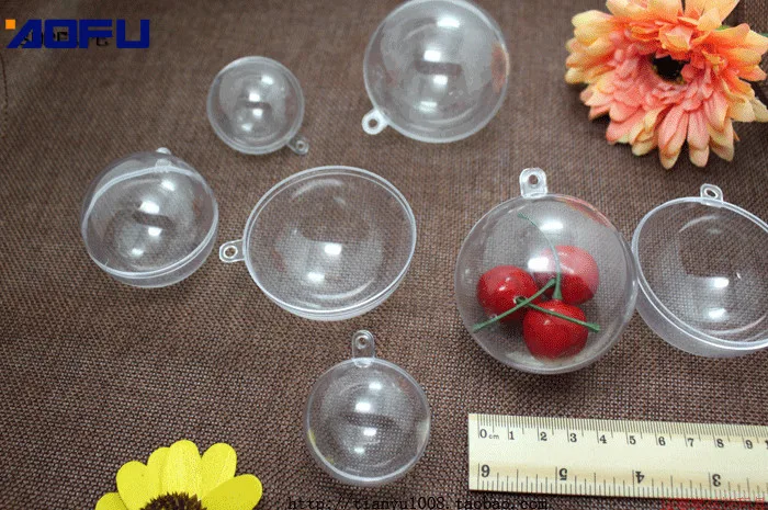 

40pcs Christmas Tree Decor Ornament Ball Type Box Transparent Plastic Craft Christmas Gift Boxes transparent plastic ball