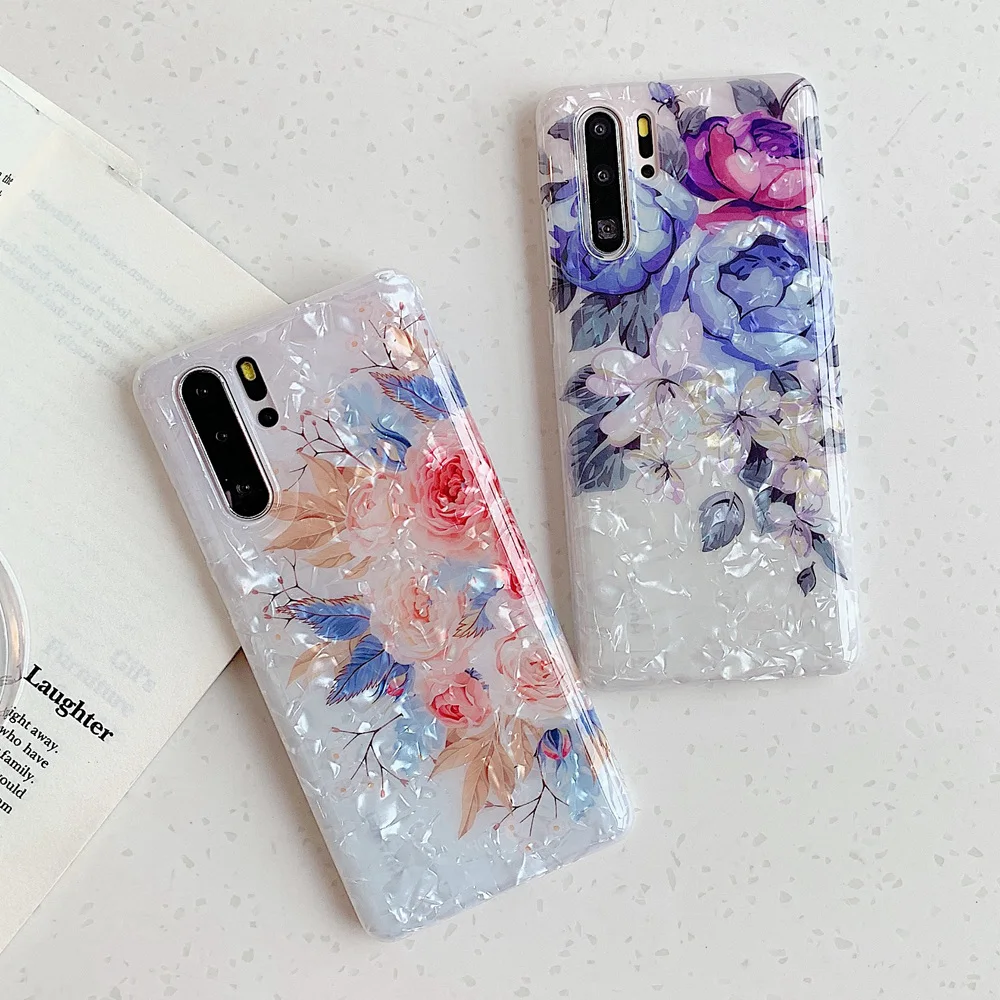 Vintage Rose Flower Soft TPU Silicone Phone Case For Huawei Mate 20 P30 Pro P20 P20Pro Mate20 Lite 2019 Protective Cover |
