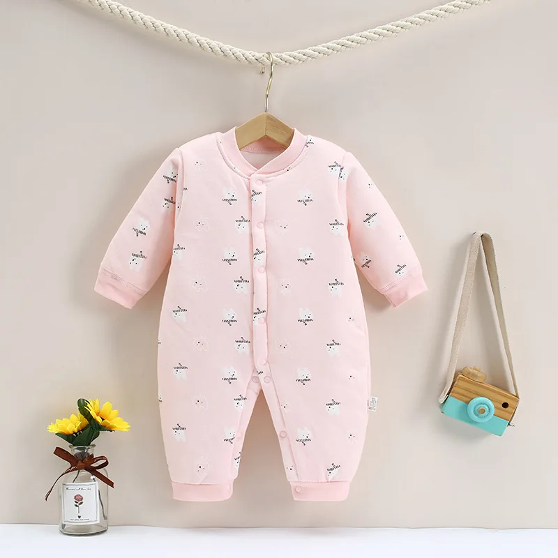 Утепленный комбинезон для новорожденных Одежда Сезон осень-зима Стеганая одежда