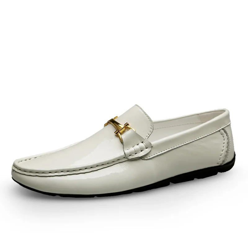 

Men's Genuine Leather Shoes Soft Anti-slip Rubber Loafers Shoes Man Casual Driving Shoes Business Bureau Gentleman Flats