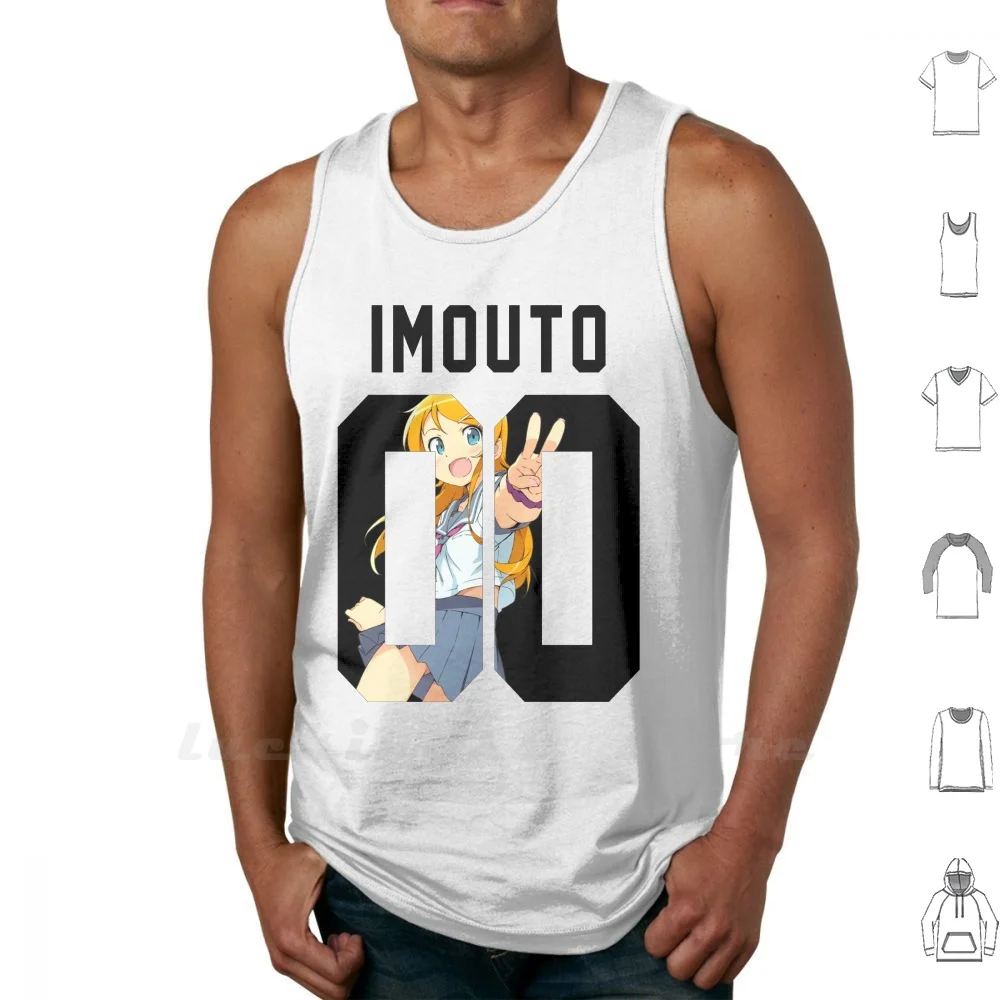 

Майка Imouto без рукавов, Джерси из хлопка, Kirino Oreimo Ore, без Imouto Kuroneko, Джерси Kirino Kousaka Siscon Ecchi