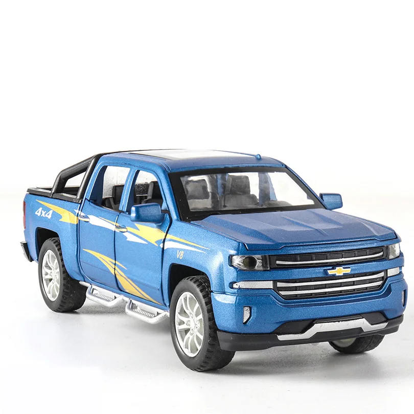 Модель автомобиля Silverado из сплава 1/32 детские игрушки Подлинная лицензия