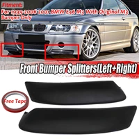 a pair car front bumper splitters diffuser spoiler splitter lip guard lip for bmw e46 1999 2006 2001 m3 resin black csl style
