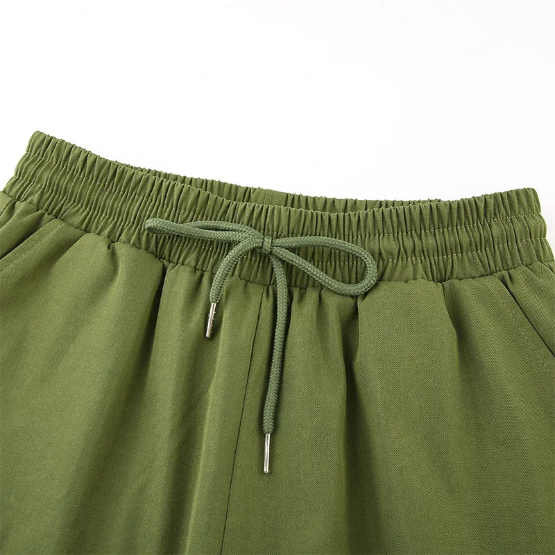 Женские брюки карго в стиле милитари с высокой талией Джоггеры Корейском